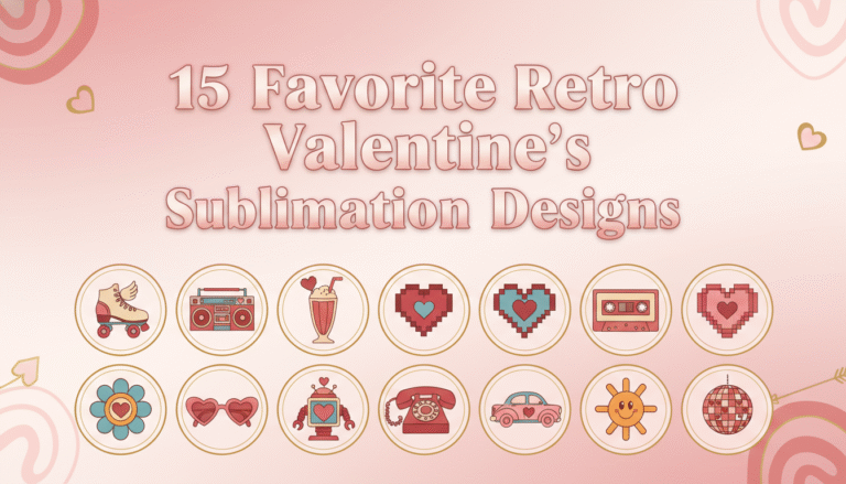 15 Favorite Retro Valentine’s Sublimation Designs