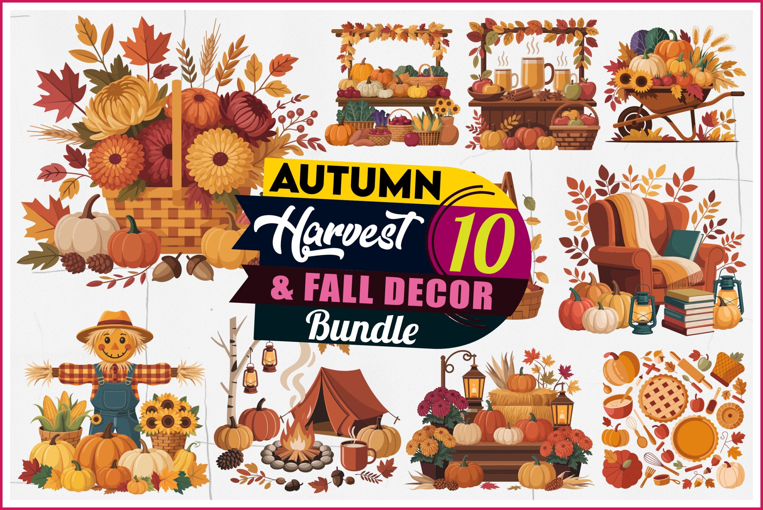 Autumn Harvest Fall Decor Bundle Set preview for craft projects