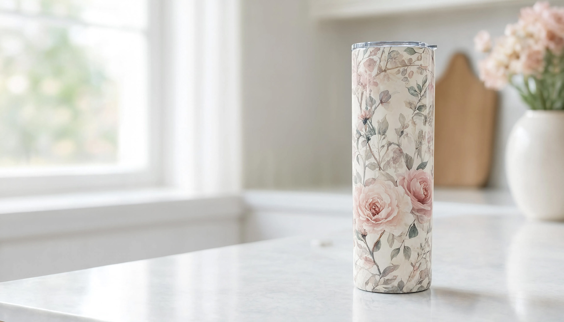 Floral Watercolor Tumbler
