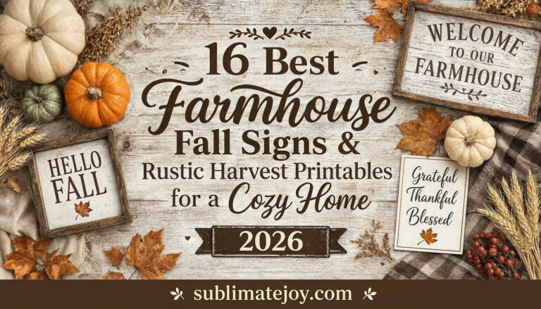 16 Best Farmhouse Fall Signs & Rustic Harvest Printables for a Cozy Home (2026)