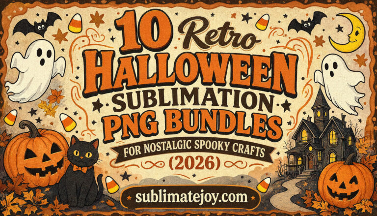 10 Retro Halloween Sublimation PNG Bundles for Nostalgic Spooky Crafts (2026)