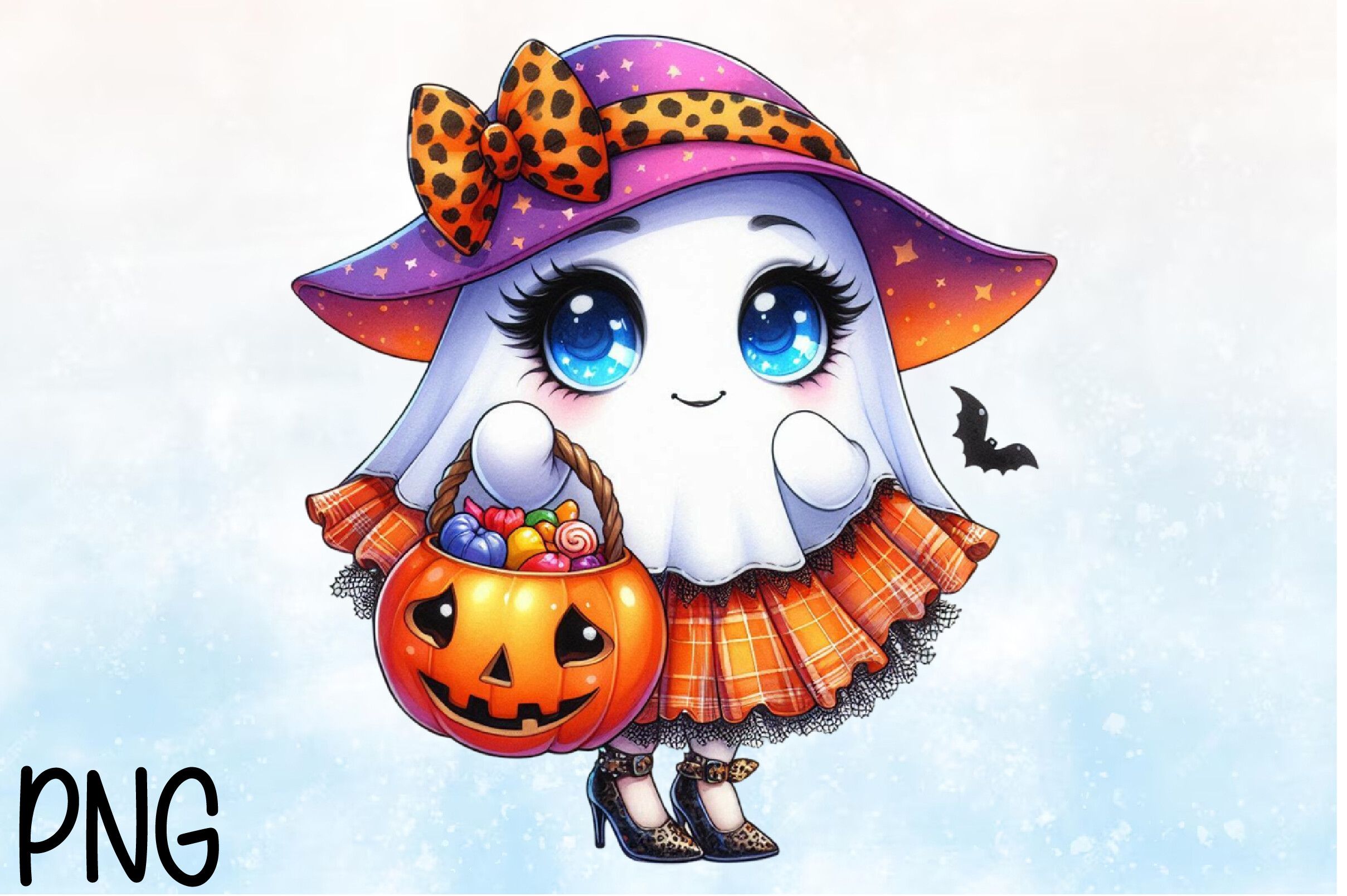 Halloween a Ghost Sublimation PNG preview for cute Halloween ghost sublimation crafts