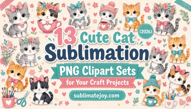 13 Cute Cat Sublimation PNG Clipart Sets for Your Craft Projects (2026)