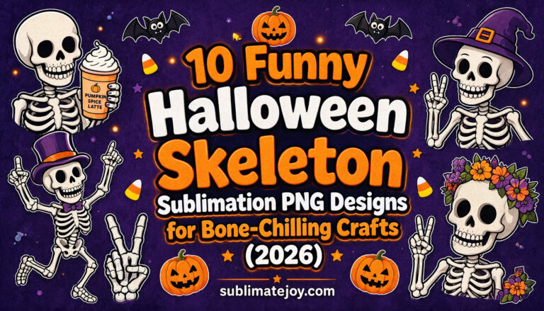 10 Funny Halloween Skeleton Sublimation PNG Designs for Bone-Chilling Crafts (2026)