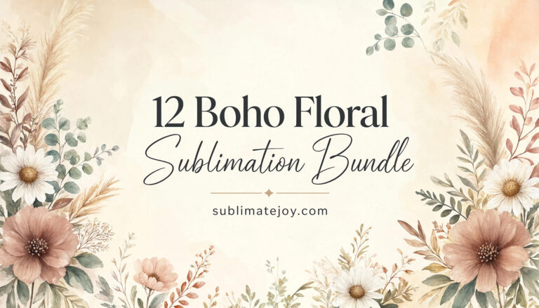 12 Boho Floral Sublimation Bundle
