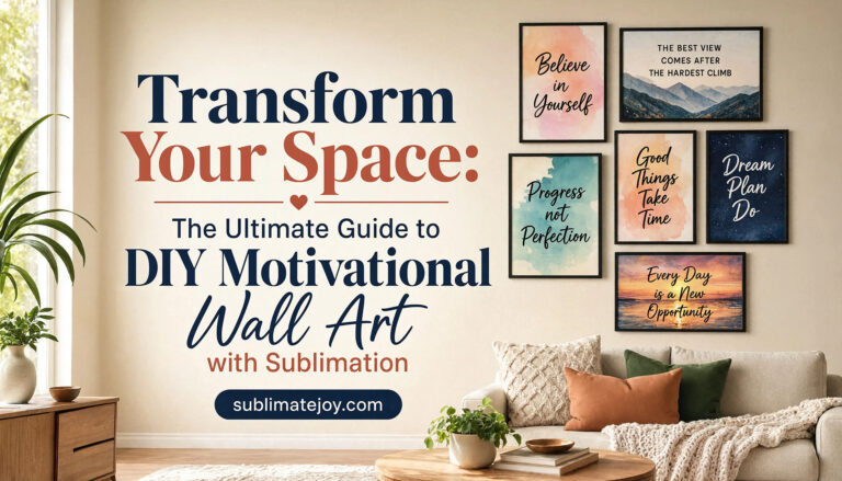 Transform Your Space: The Ultimate Guide to DIY Motivational Wall Art with Sublimation