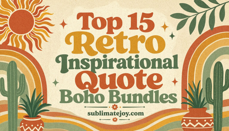 Top 15 Retro Inspirational Quote Boho Bundles