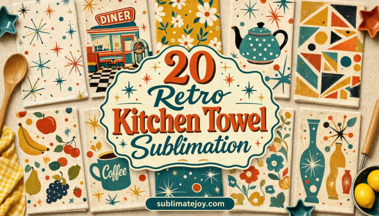 20 Retro Kitchen Towel Sublimation