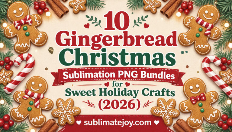 10 Gingerbread Christmas Sublimation PNG Bundles for Sweet Holiday Crafts (2026)