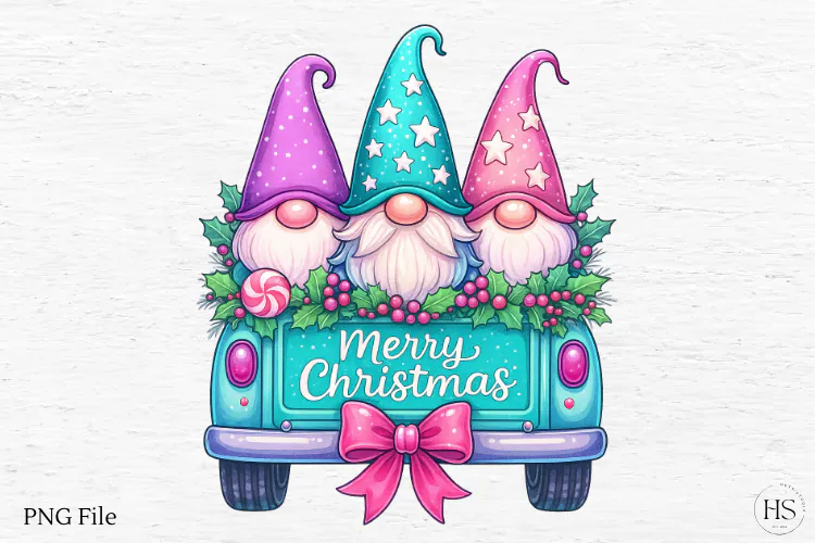 Christmas Gnome Merry Christmas PNG preview for Christmas gnome sublimation PNG