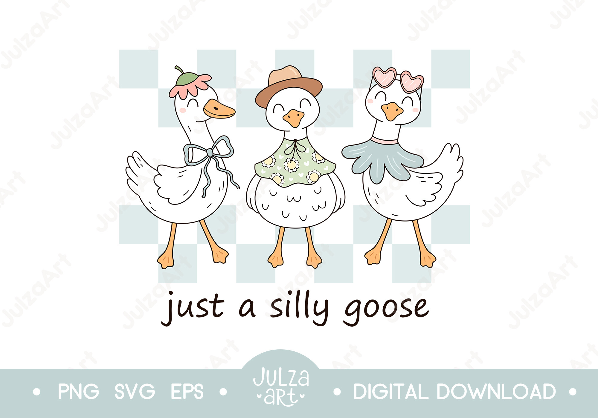 Just a Silly Goose Png, Silly Goose Svg preview for craft projects