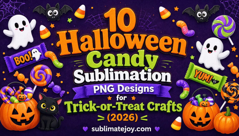 10 Halloween Candy Sublimation PNG Designs for Trick-or-Treat Crafts (2026)