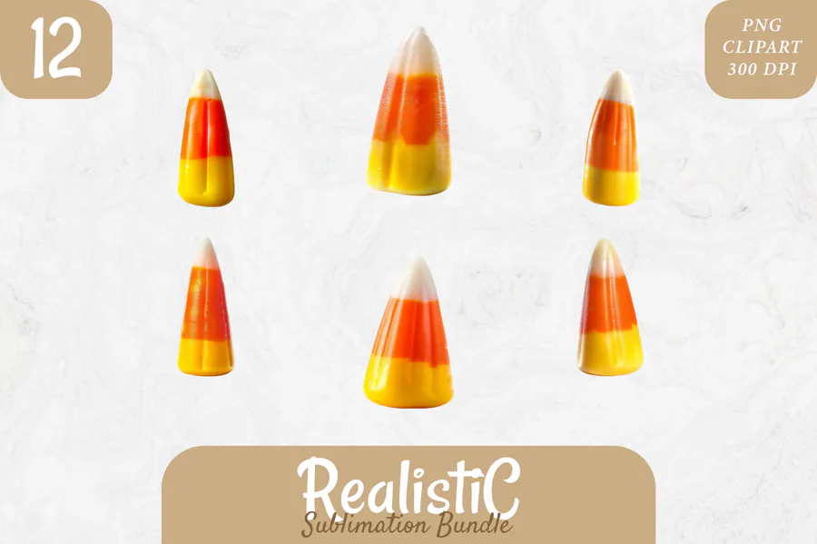 Candy Corn preview for Halloween candy sublimation PNG