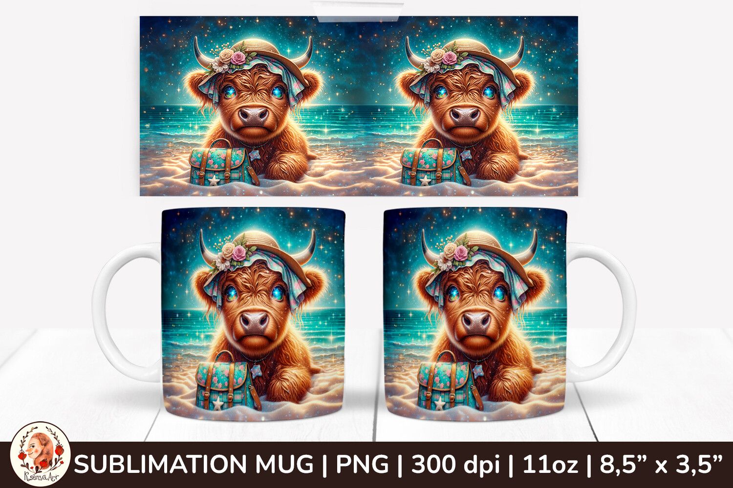 3D Beach Mug, Cute Farm Animals, Summer preview for craft projects