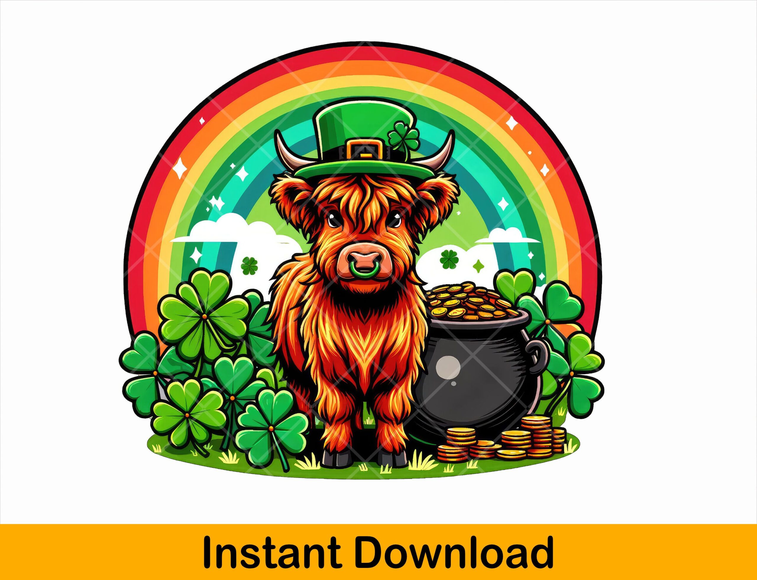 Cute Baby Highland Cow Sublimation, Farm preview for craft projects