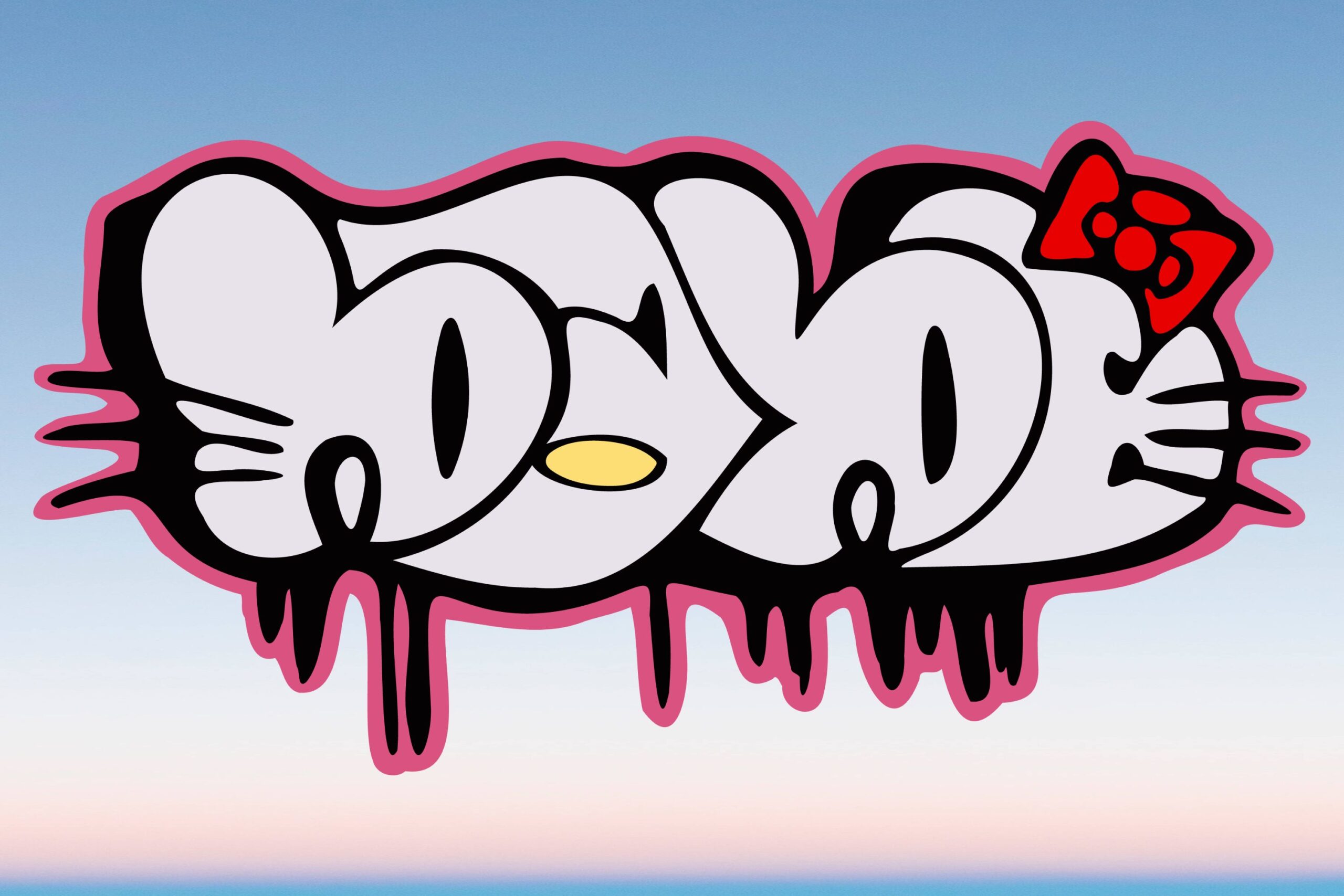 Hello Babe Cat Mom Lady Graffiti Svg Png preview for craft projects