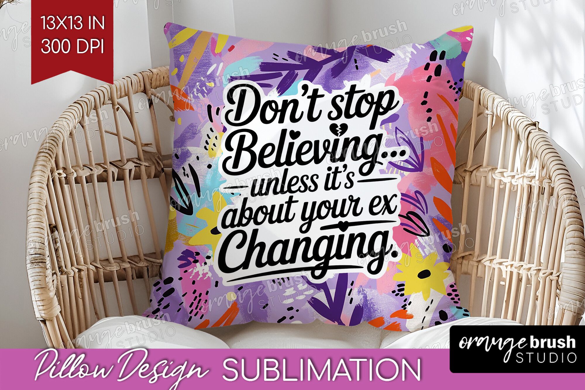 Funny Sarcastic Quote Pillow Cover PNG preview for craft projects