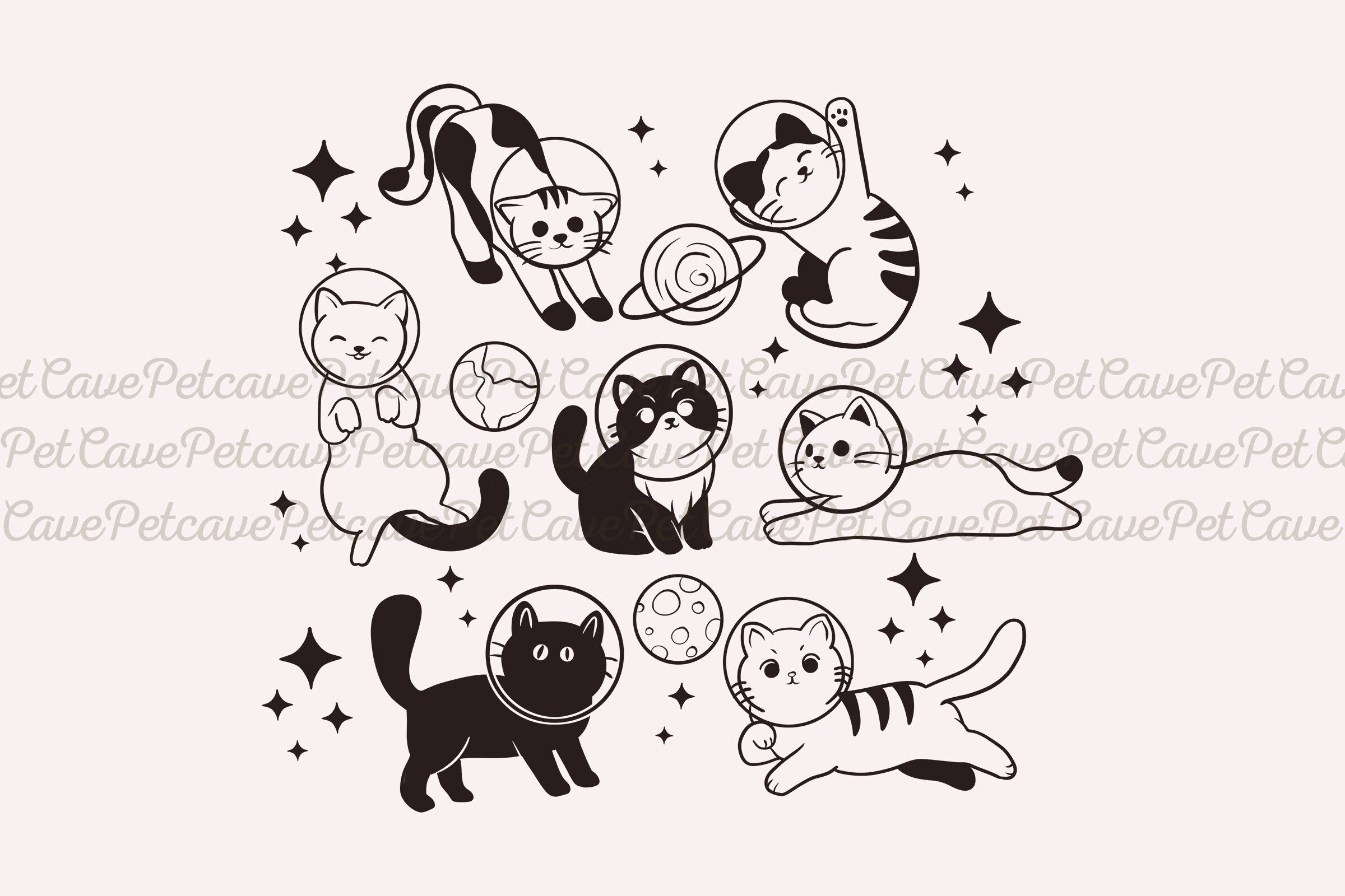Astrocats Cute Cat Mom Sublimation PNG preview for craft projects