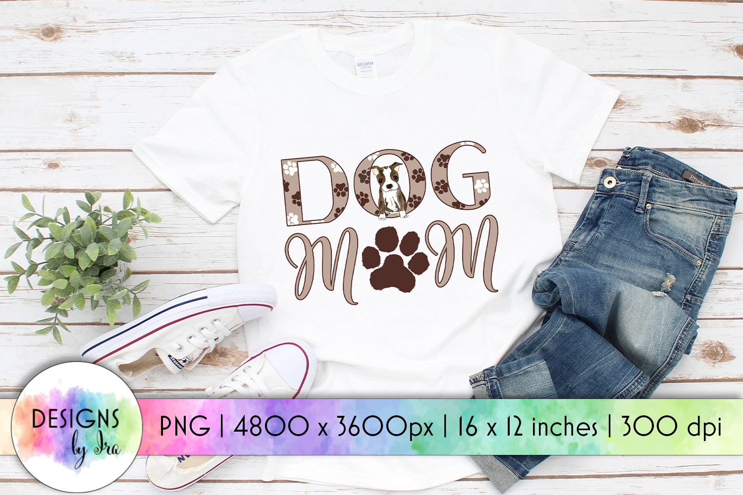 Dog MOM Sublimation | Mother Day Print preview for craft projects