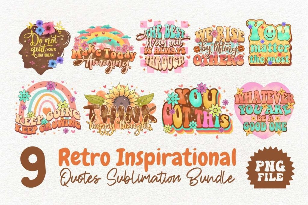 Retro Inspirational Quote