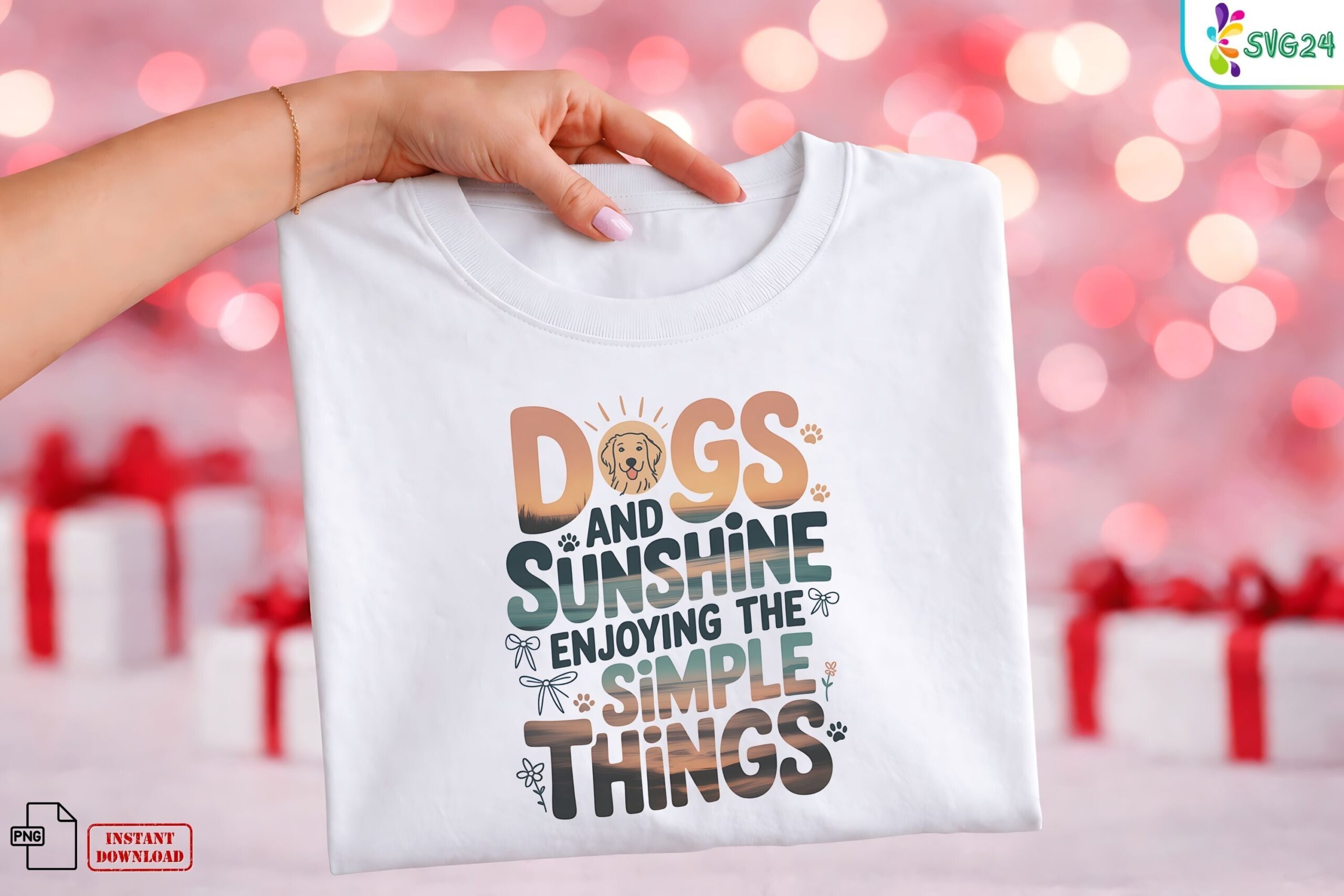 Dogs and Sunshine PNG, Cute Dog Mom preview for craft projects