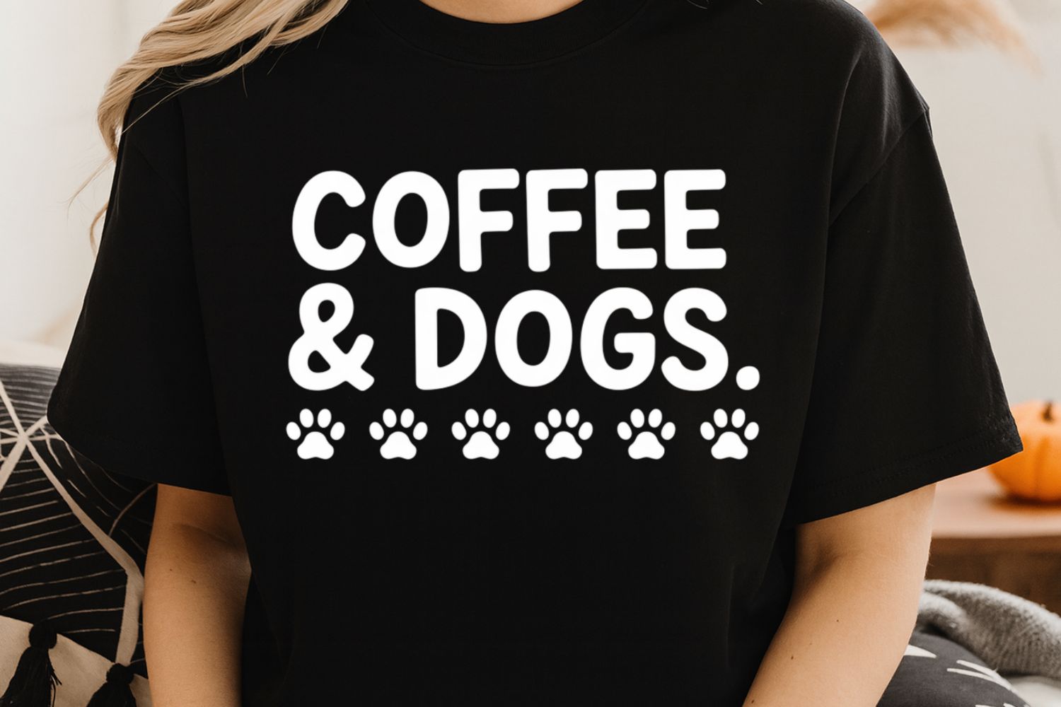 Coffee and Dogs PNG Cute Paw Print PNG preview for craft projects