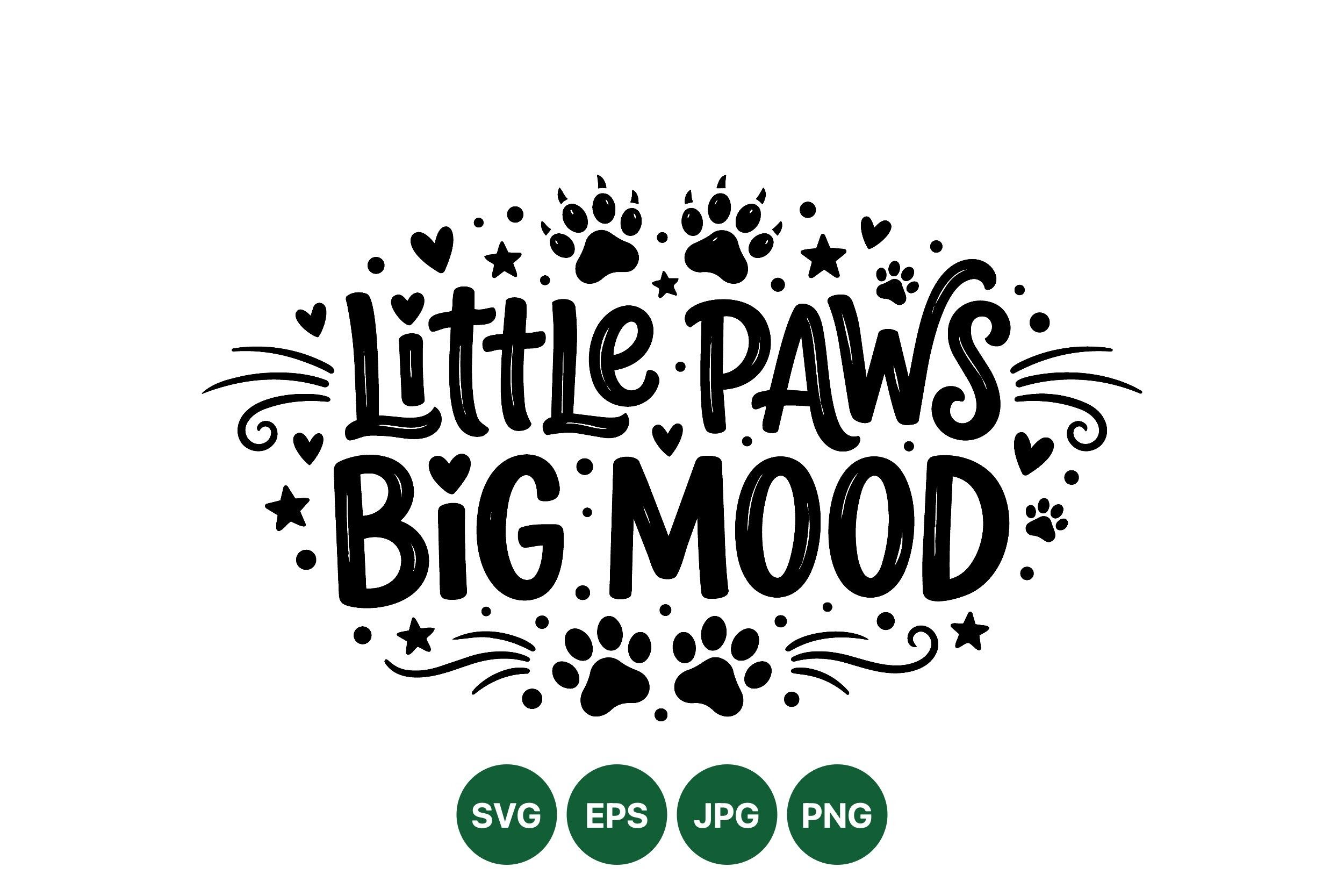 Cute Paw Print Quote Art preview for craft projects