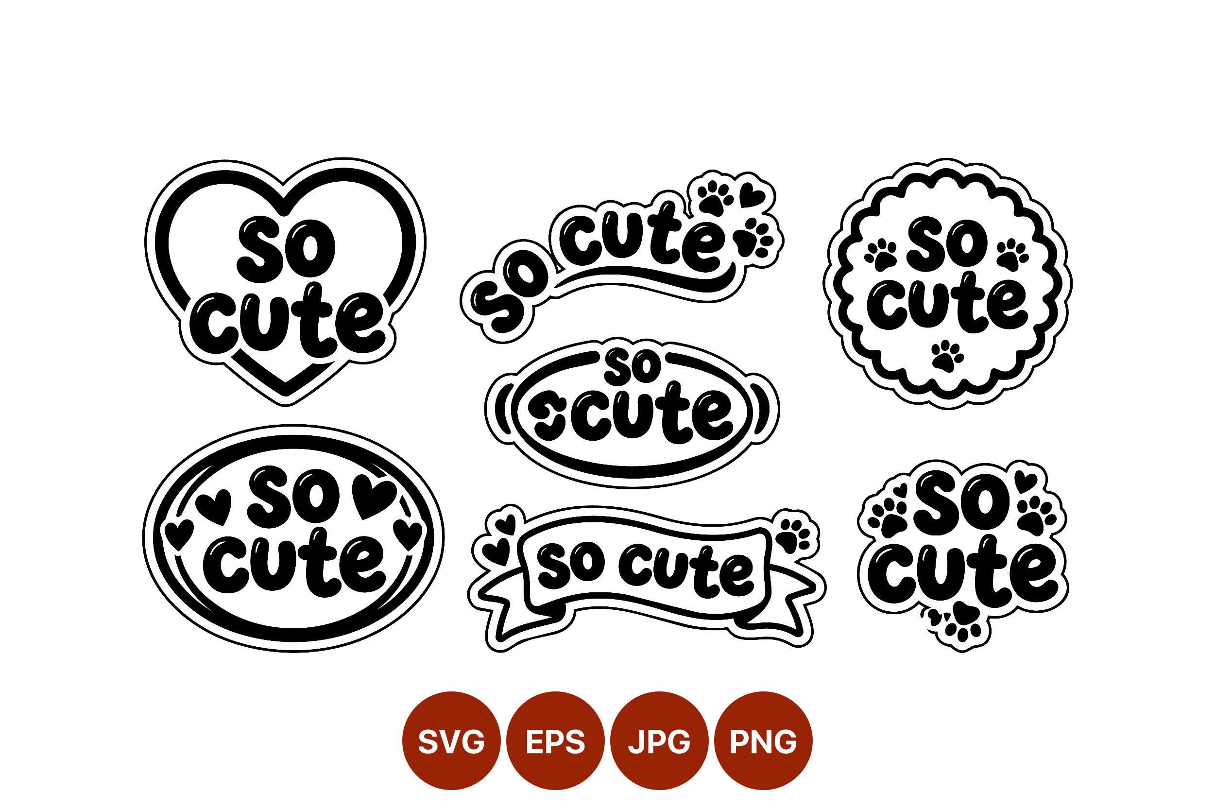 So Cute Paw Print Lettering Set preview for craft projects