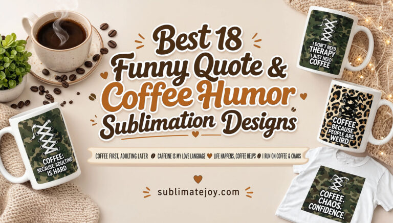 Best 18 Funny Quote & Coffee Humor Sublimation Designs
