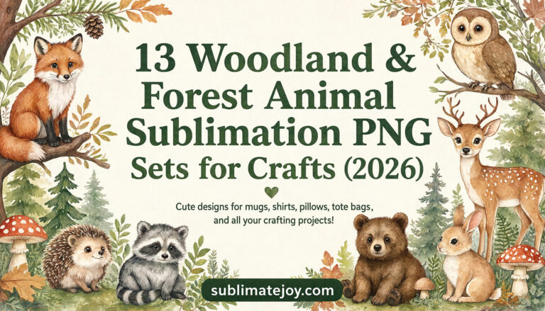 13 Woodland & Forest Animal Sublimation PNG Sets for Crafts (2026)