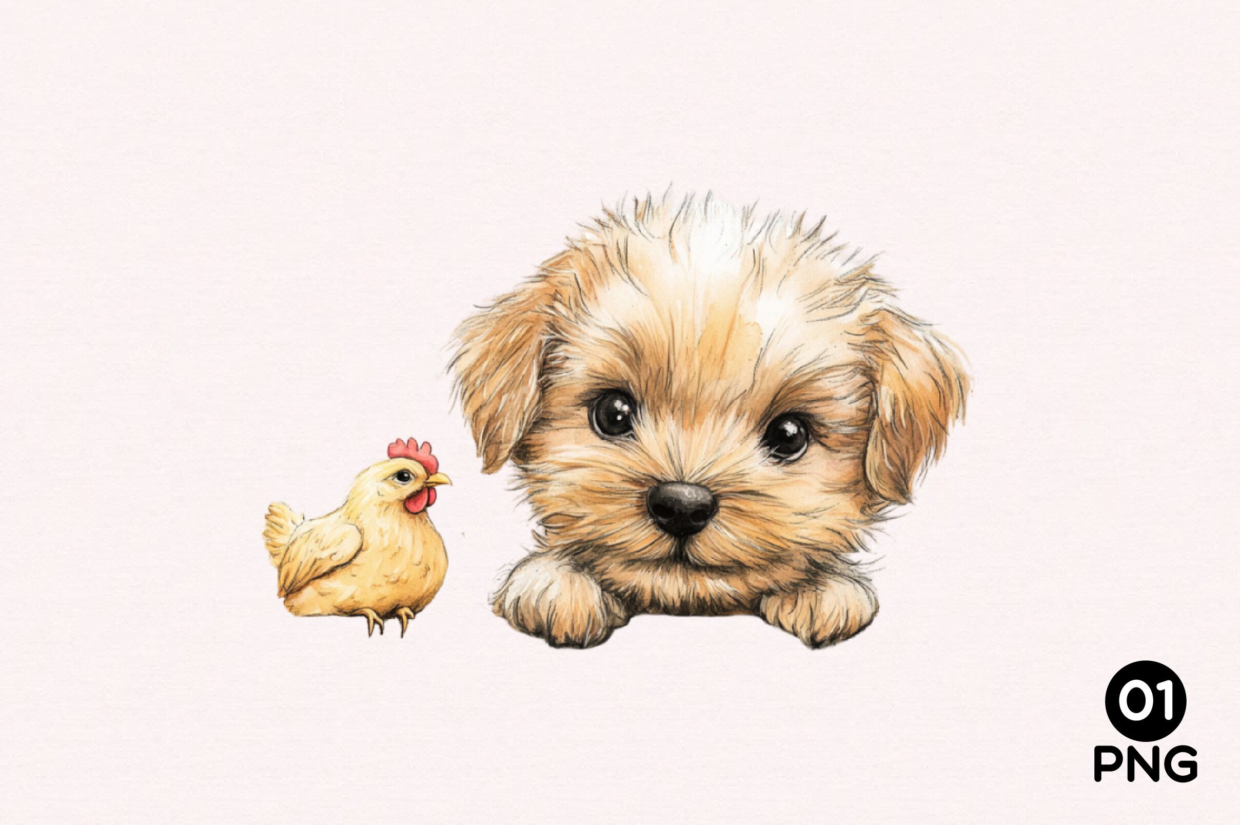 Peeking Farm Animals PNG Clipart preview for craft projects