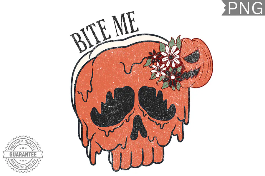 Bite Me Halloween Skeleton Sublimation preview for Halloween skeleton sublimation PNG