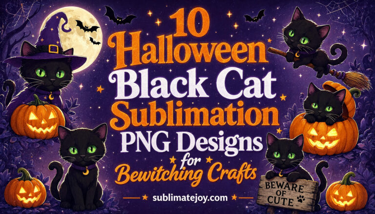 10 Halloween Black Cat Sublimation PNG Designs for Bewitching Crafts (2026)