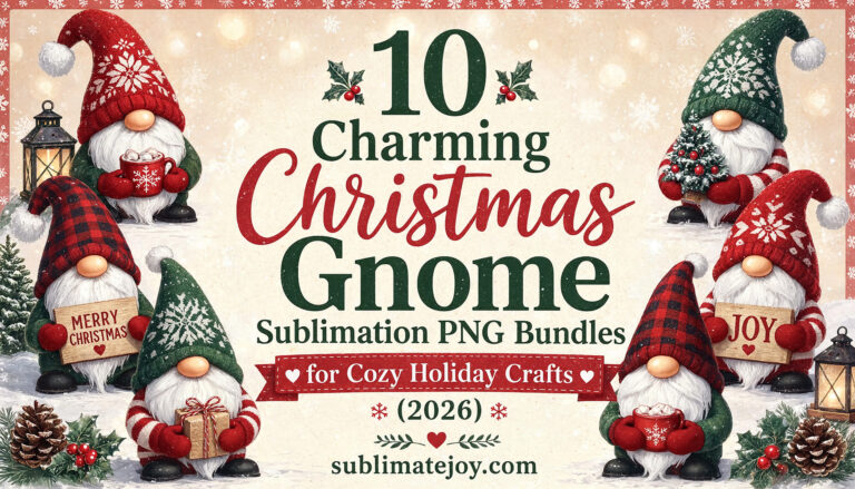10 Charming Christmas Gnome Sublimation PNG Bundles for Cozy Holiday Crafts (2026)