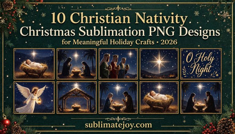 10 Christian Nativity Christmas Sublimation PNG Designs for Meaningful Holiday Crafts (2026)