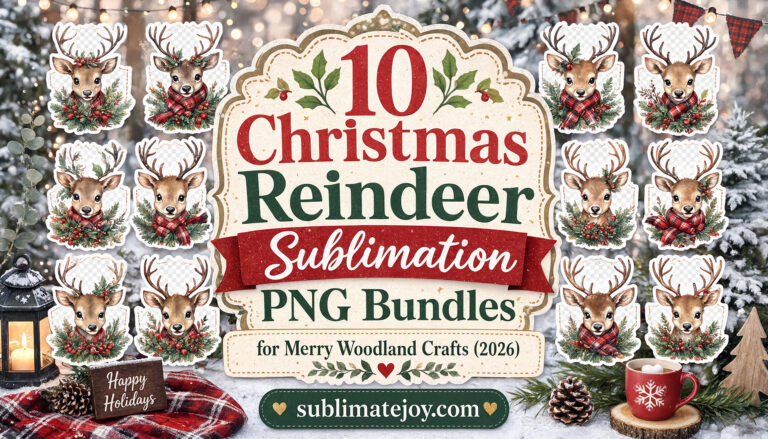 10 Christmas Reindeer Sublimation PNG Bundles for Merry Woodland Crafts (2026)