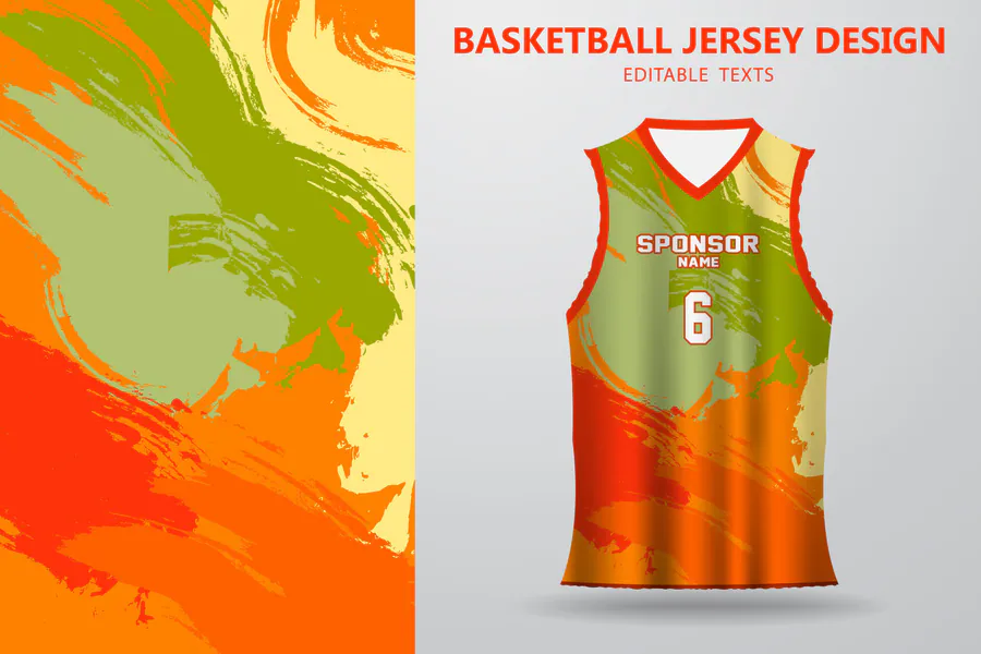 Basketball Jersey Design and Template preview for basketball jersey sublimation template