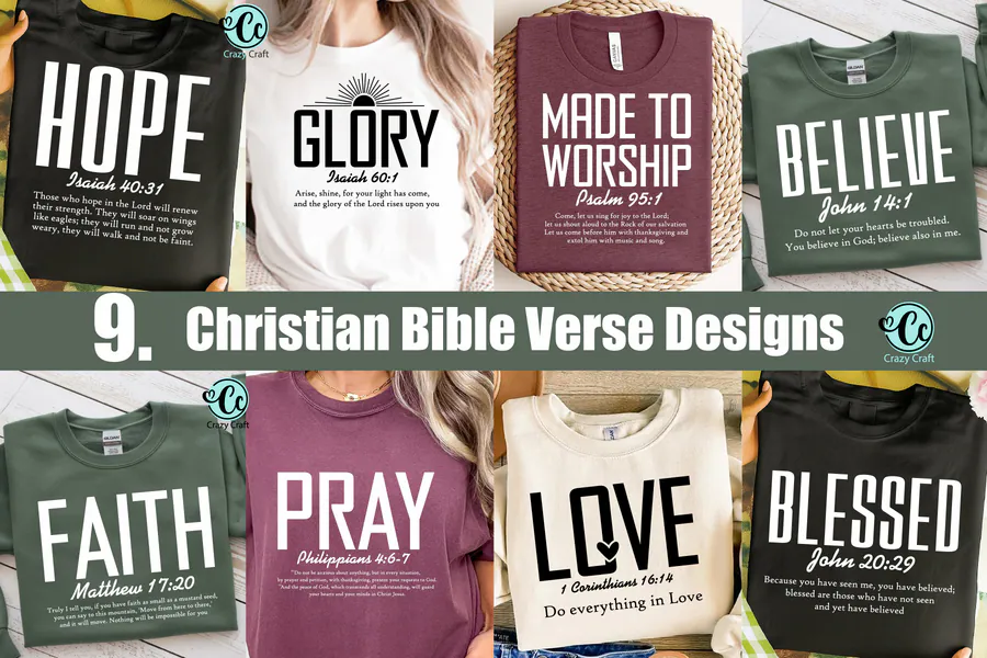 Bible Verse SVG PNG Bundle, Christian preview for christian shirt svg