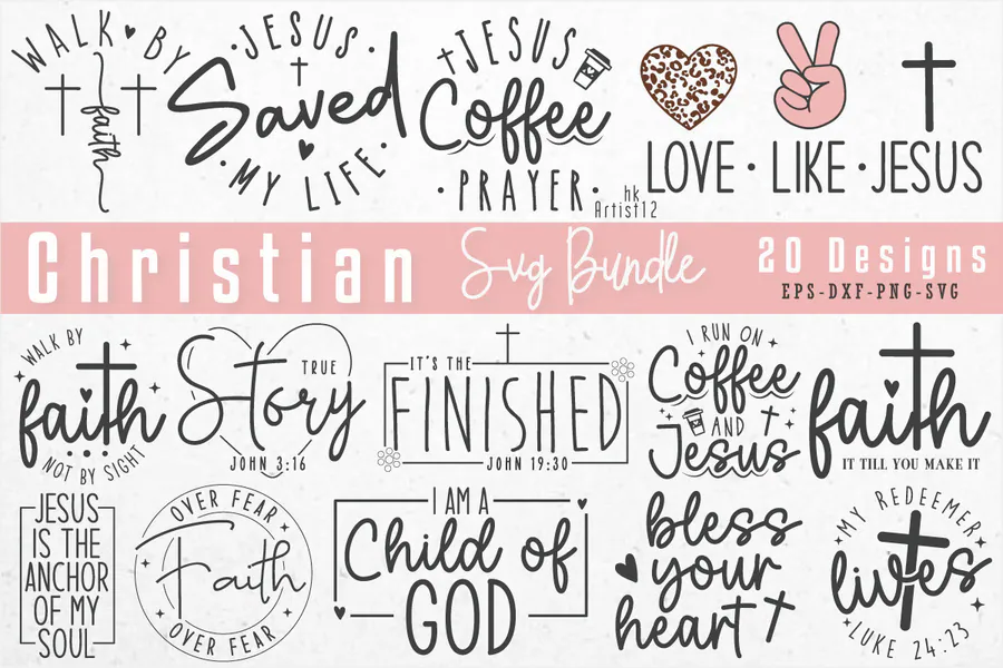 Christian SVG Bundle preview for christian shirt svg