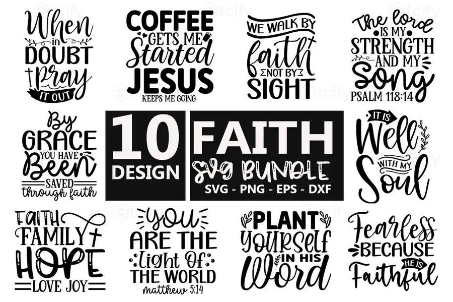 Faith Quotes SVG Bundle, Free Faith SVG preview for christian shirt svg