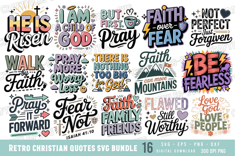 Christian SVG Bundle, Jesus SVG Bundle preview for christian shirt svg