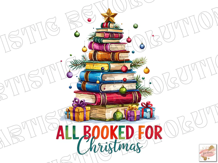 Christmas PNG Teacher PNG Book Lover PNG preview for Christmas teacher sublimation PNG