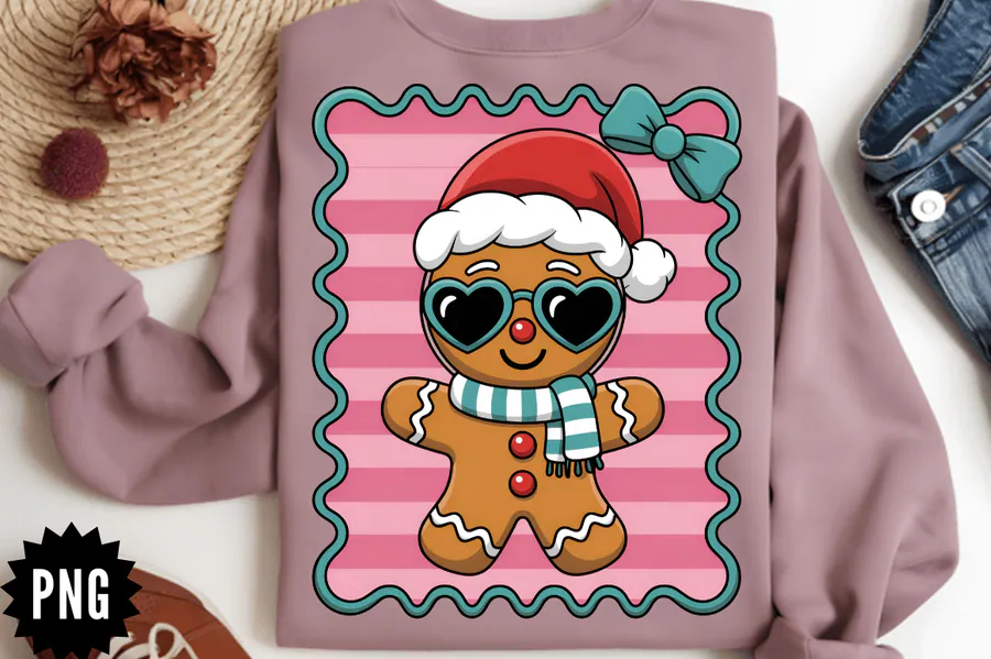 Coquette Christmas Frame Sublimation preview for coquette pink Christmas sublimation PNG