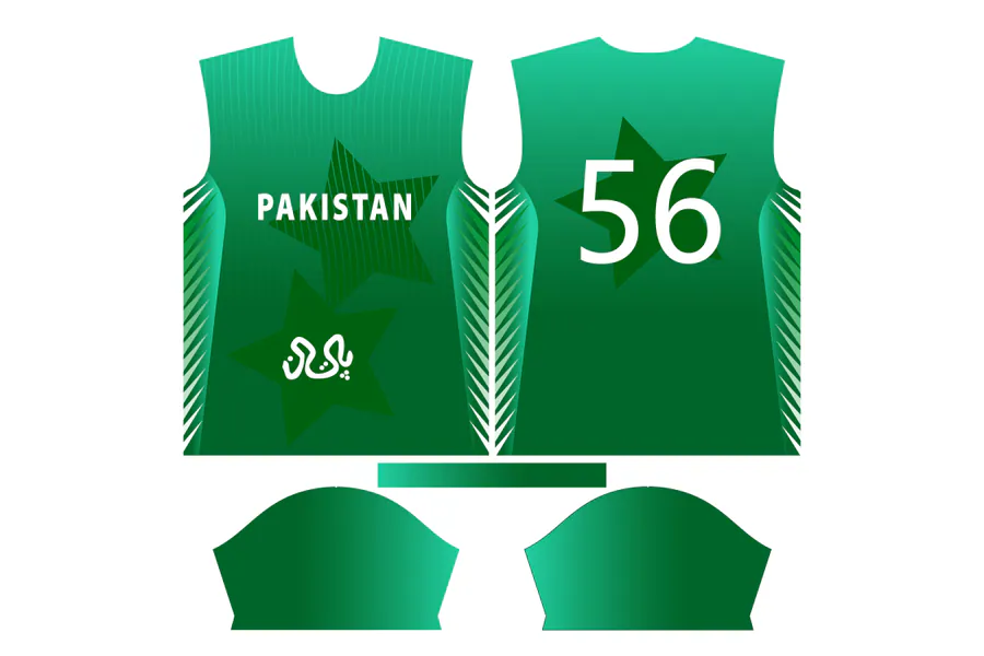 Green Cricket Jersey Design 22 preview for cricket jersey sublimation design