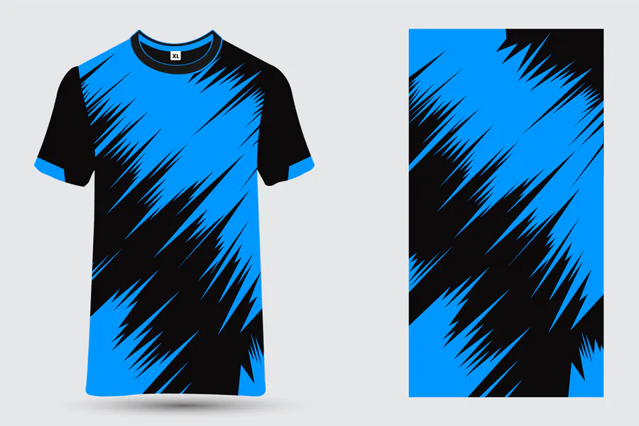 Jagged Line Teamwear Template preview for cricket jersey sublimation design