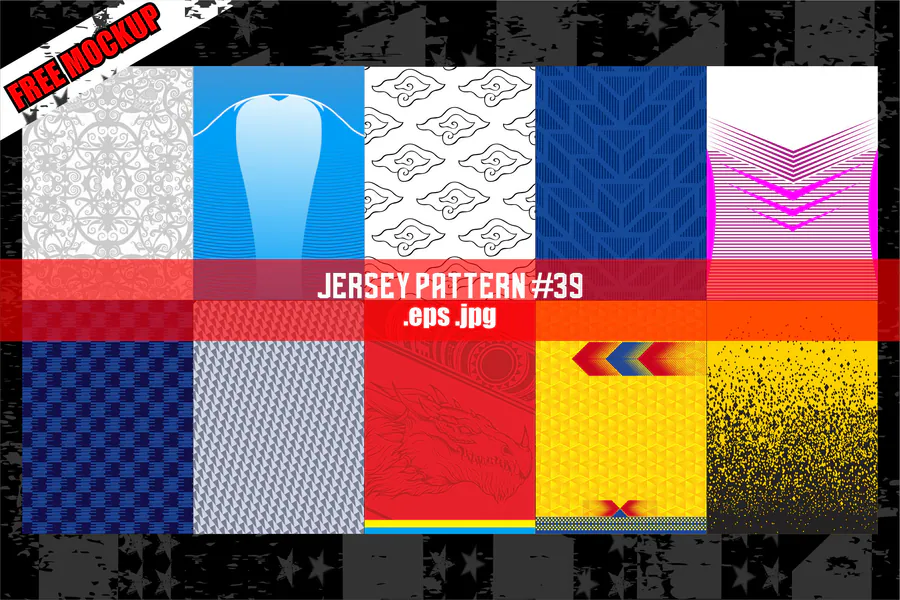 Jersey Fabric Design 39 preview for esports jersey sublimation design