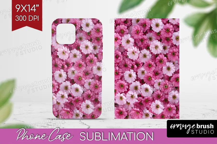 Pink Daisy Field Phone Case preview for floral phone case sublimation ideas