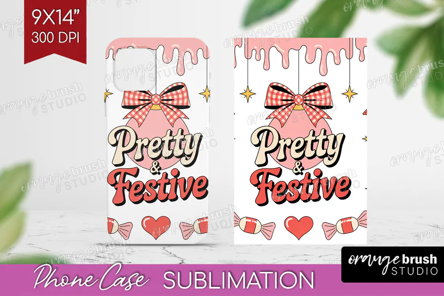 Pretty and Festive Bow Phone Case preview for funny Christmas phone case sublimation ideas