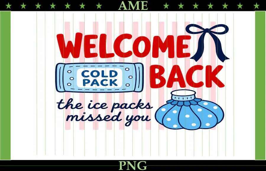 Welcome Back the Ice Packs Missed You PN preview for funny nurse sublimation designs