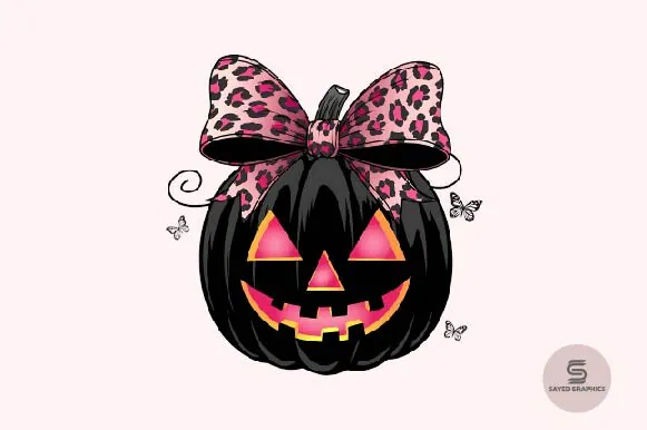 Halloween Black Pumpkin Clipart PNG preview for Halloween jack-o'-lantern sublimation PNG